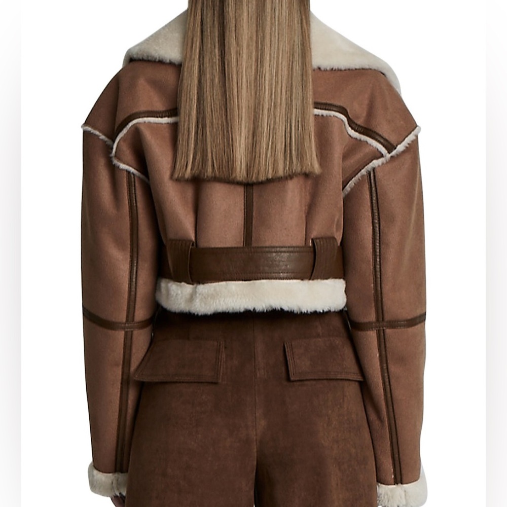 Faux Shearling Bomber Jacket - image 2